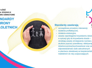 Grafika informacyjna na temat "Standardy Ochrony Małoletnich".