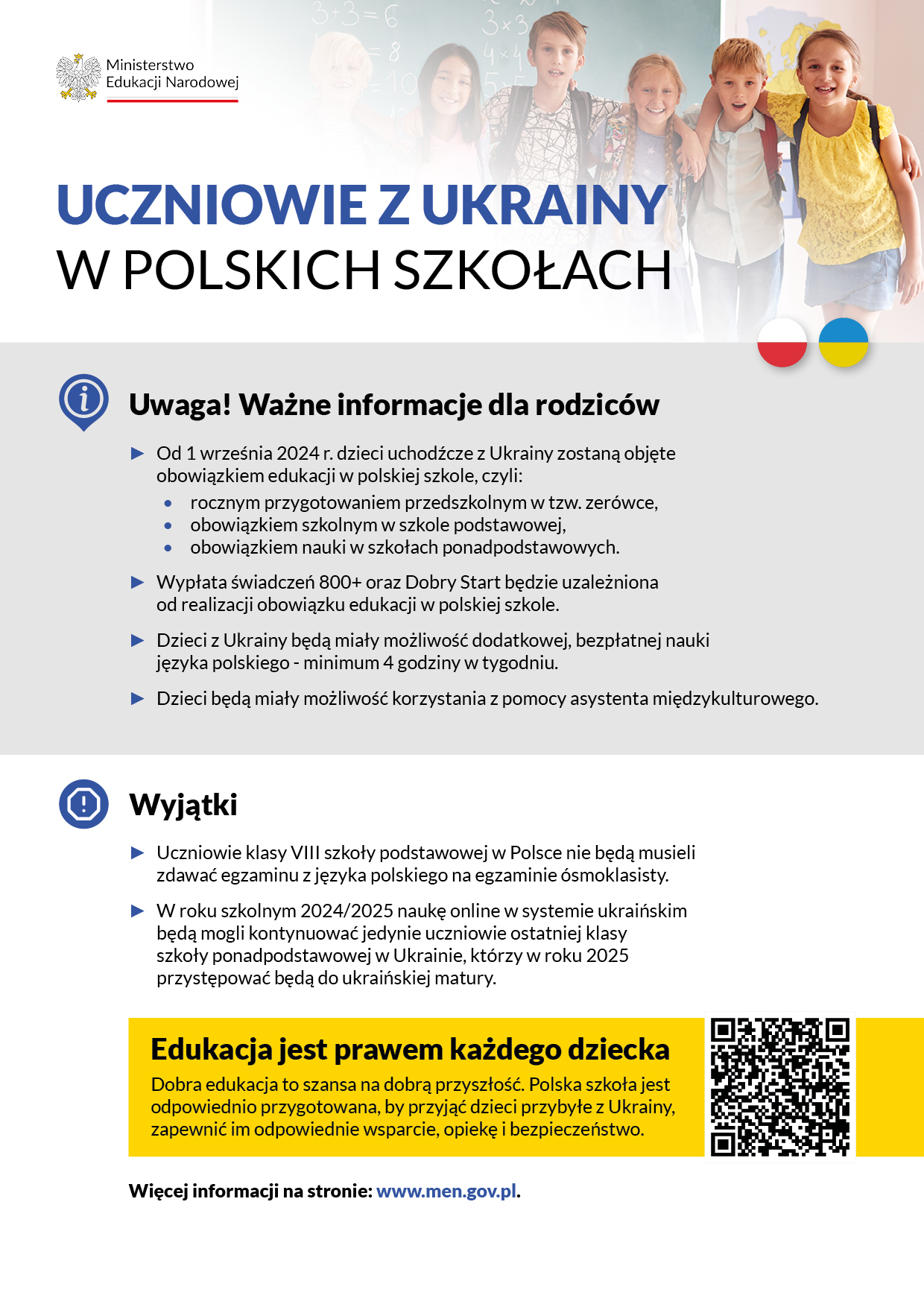 UCZNIOWIE Z UKRAINY W POLSKICH SZKOŁACH - PL