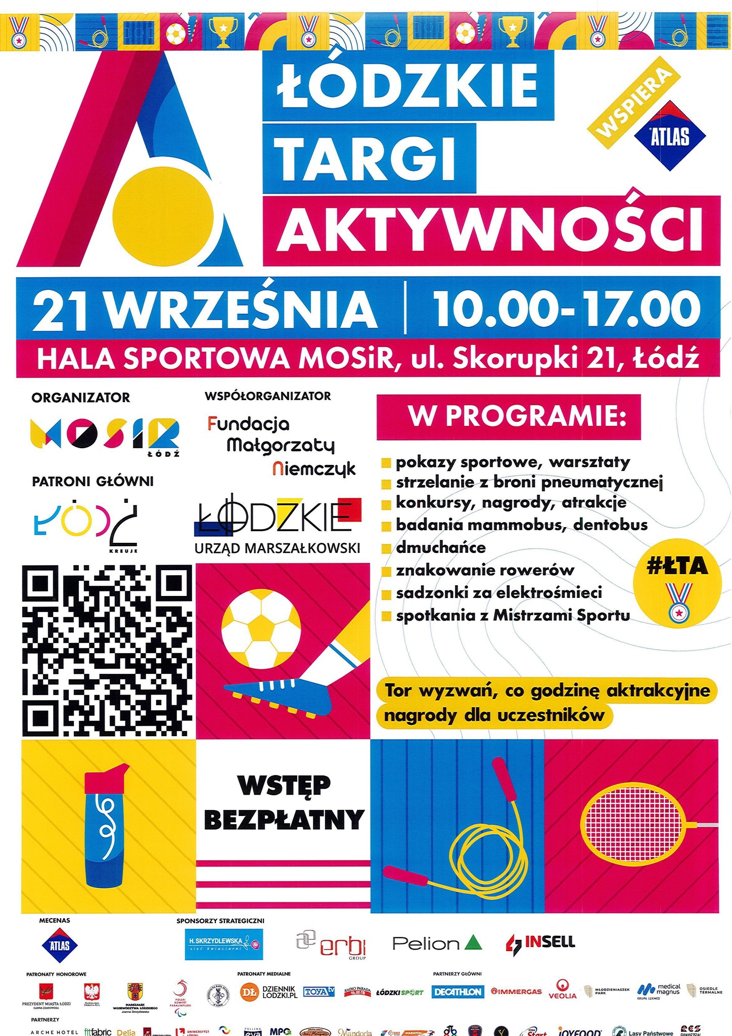 Plakat promujący Łódzkie Targi Aktywności 2025