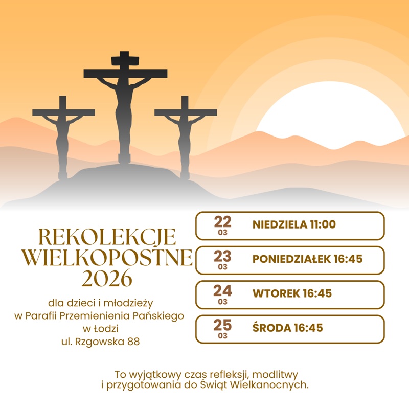 Plakat - Rekolekcje wielkopostne