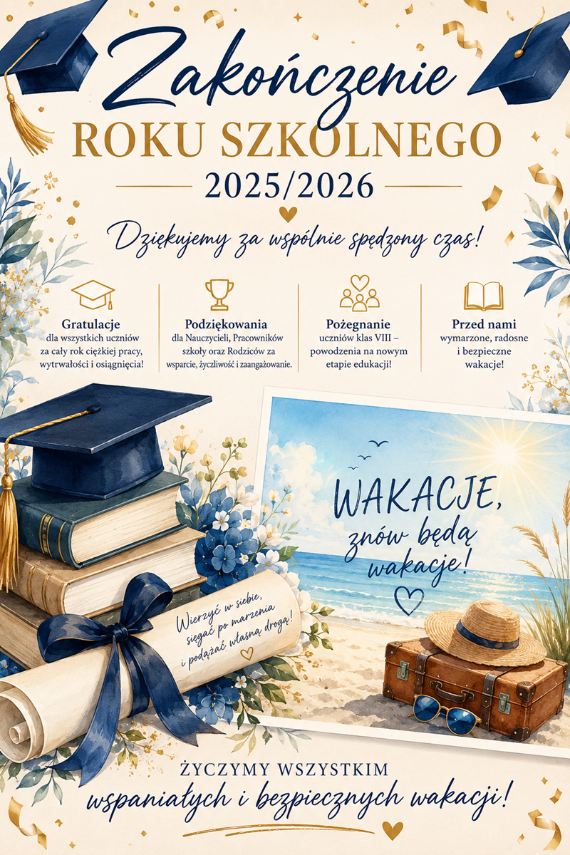 Zakończenie roku szkolnego 2025/20206 - grafika