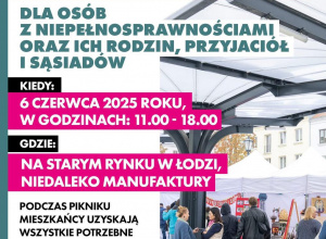 Łódzki Piknik Bez Barier - plakat informacyjny