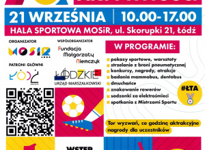 Plakat promujący Łódzkie Targi Aktywności