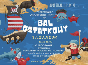 Plakat zawierający obrazki w pirackim stylu