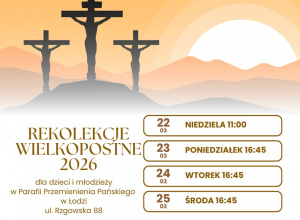 Plakat - rekolekcje wielkopostne